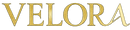 Gold 'VELORA' logo on a white background