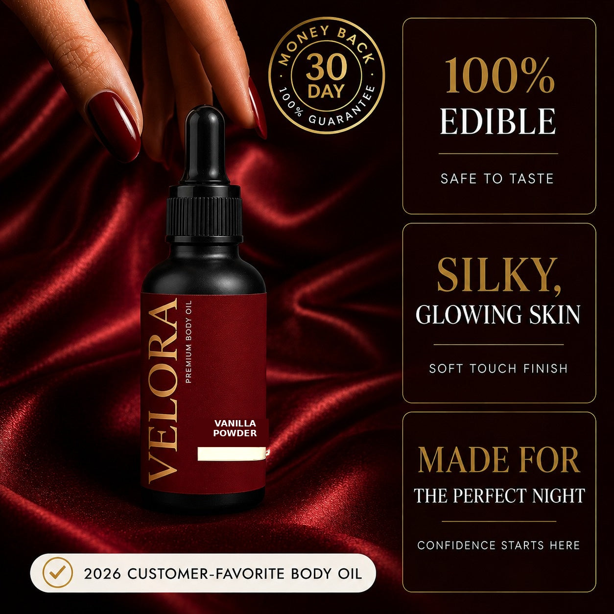 Vanilla Powder Edible Body Oil