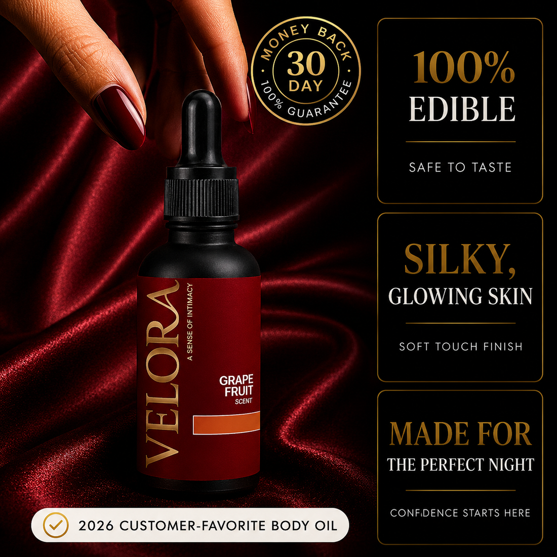 Grape Fruit Edible Body Oil